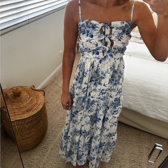 HELLO MOLLY - DAYS BY THE OCEAN MAXI DRESS BLUE - Picture 7 of 7
